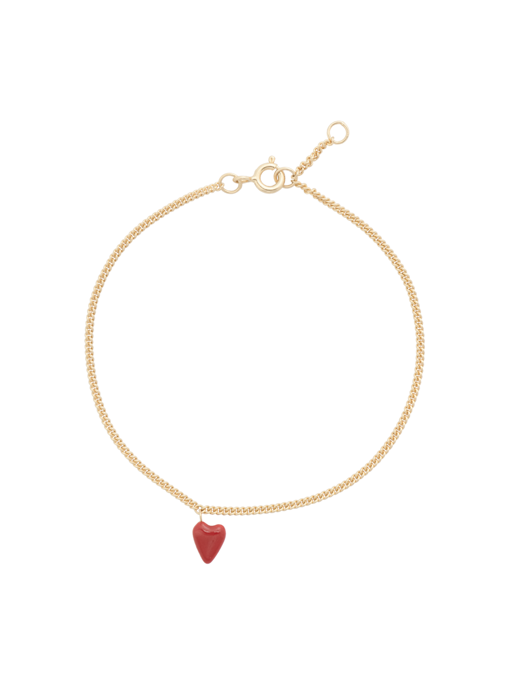 Bransoletka Heart Beat GOLDPLATED / RED