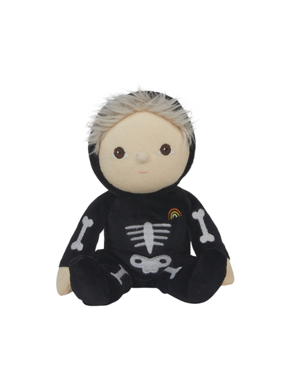Miękka laleczka Dinky Dinkum Halloween Skeleton Olli Ella BÉBÉ Concept 