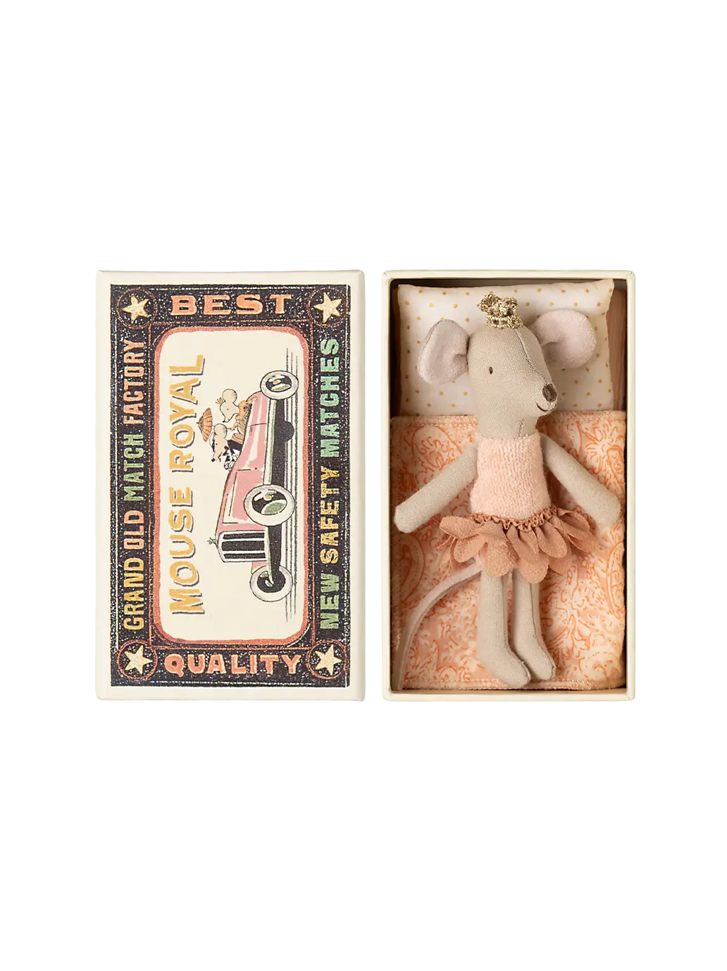 Myszka księżniczka w pudełku po zapałkach Maileg BÉBÉ Concept 