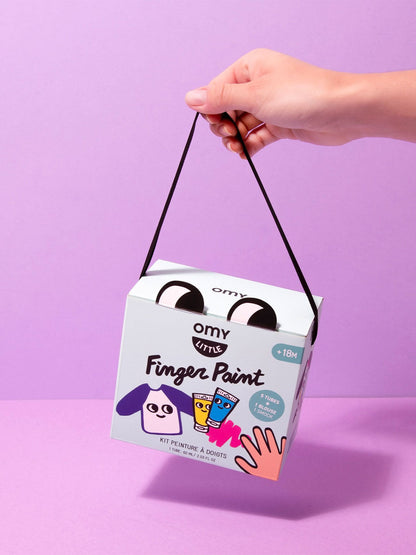 Zestaw farb do malowania palcami z fartuszkiem OMY BÉBÉ Concept 