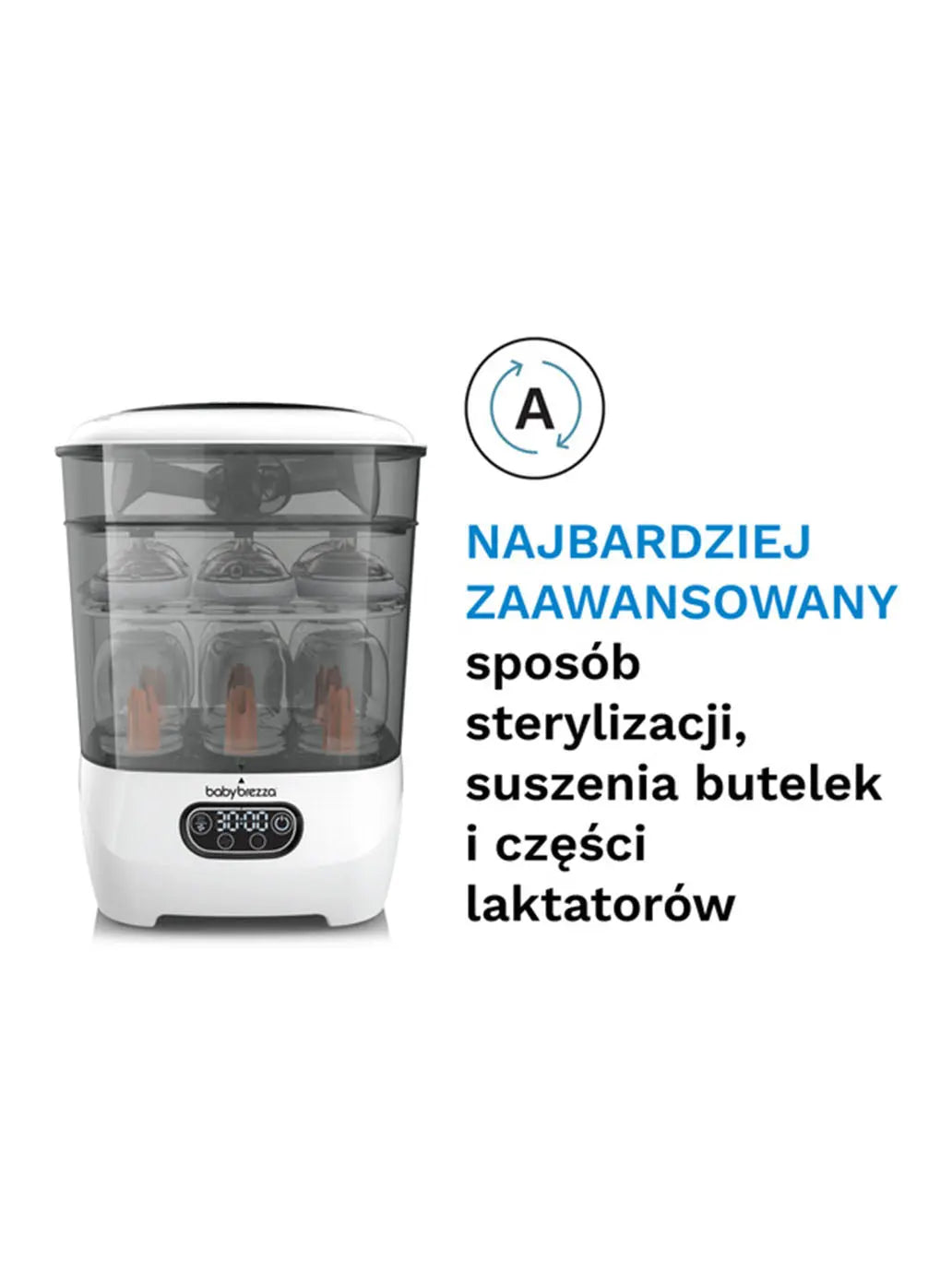 Sterylizator i suszarka do butelek Sterilizer Dryer Advanced Baby Brezza BÉBÉ Concept 