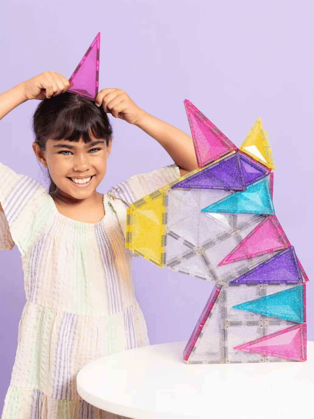 Brokatowe klocki magnetyczne Glitter Unicorn Pack Connetix BÉBÉ Concept 