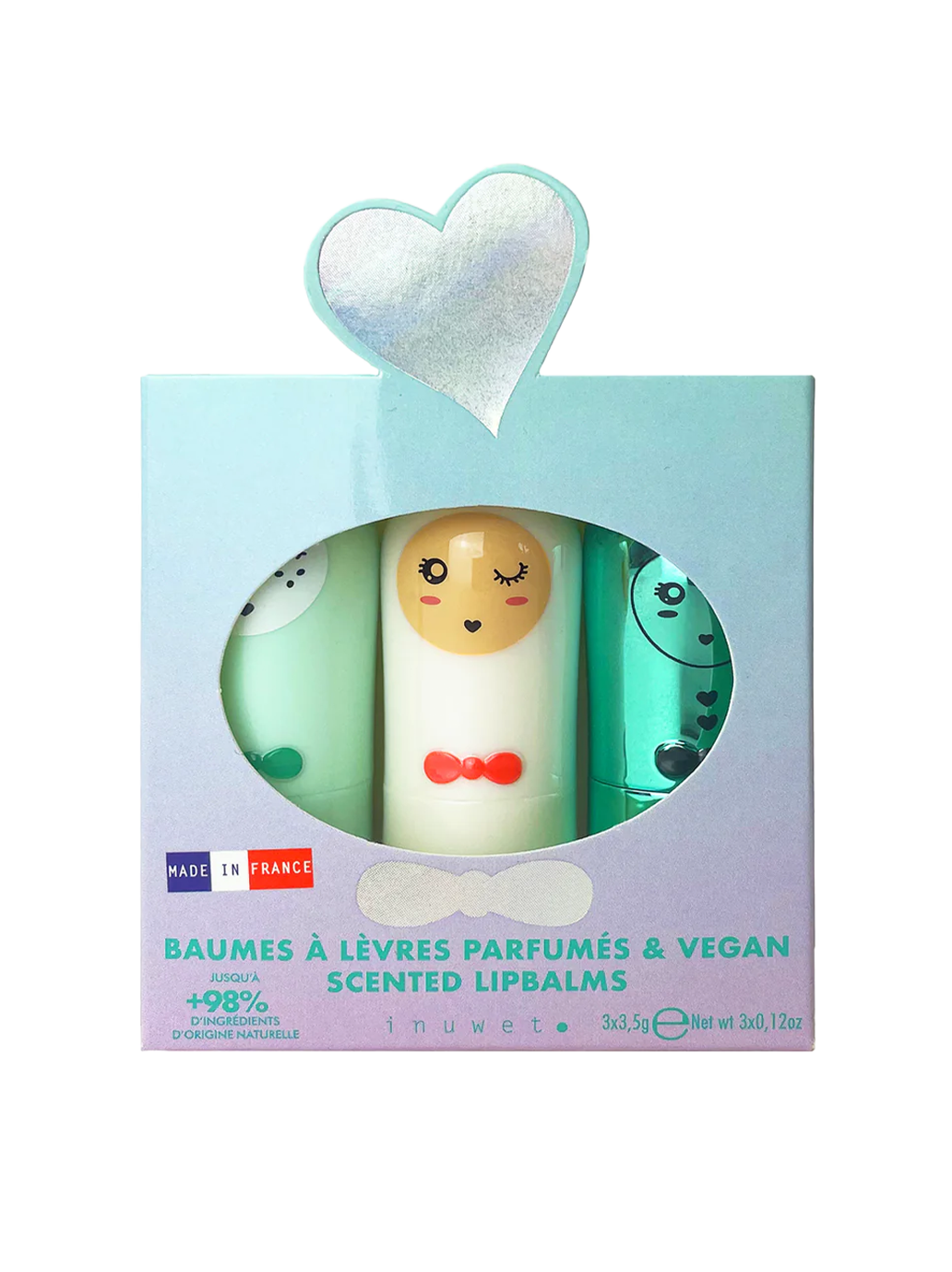 Zestaw balsamów do ust Trio Inuwet BÉBÉ Concept 