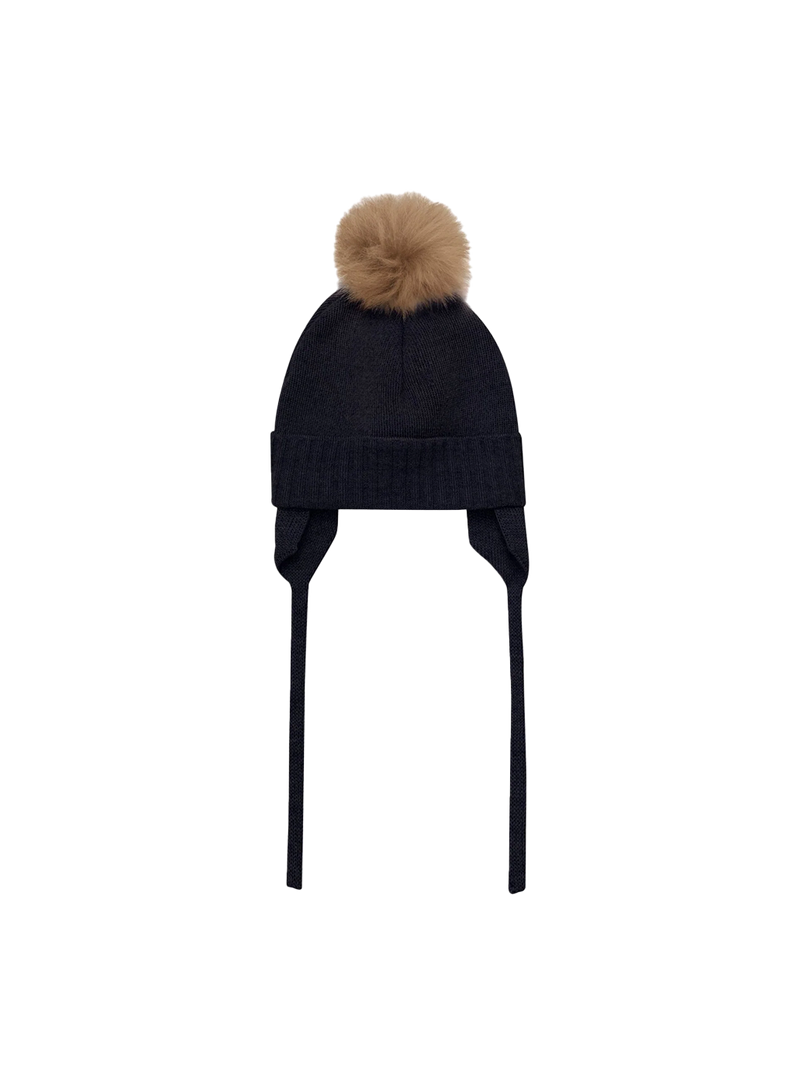 Bonetka z pomponem z alpaki Huttelihut BÉBÉ Concept 