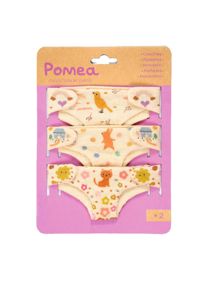 Zestaw pieluszek dla lalki Pomea Djeco BÉBÉ Concept 