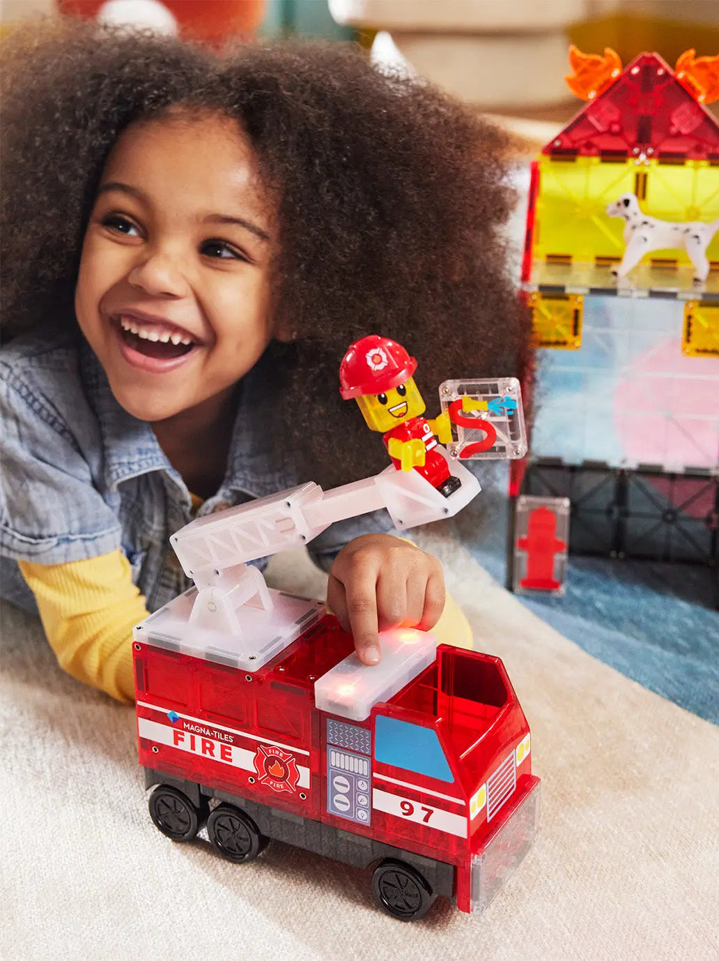 Klocki Magnetyczne Fire Station Magna-Tiles BÉBÉ Concept 