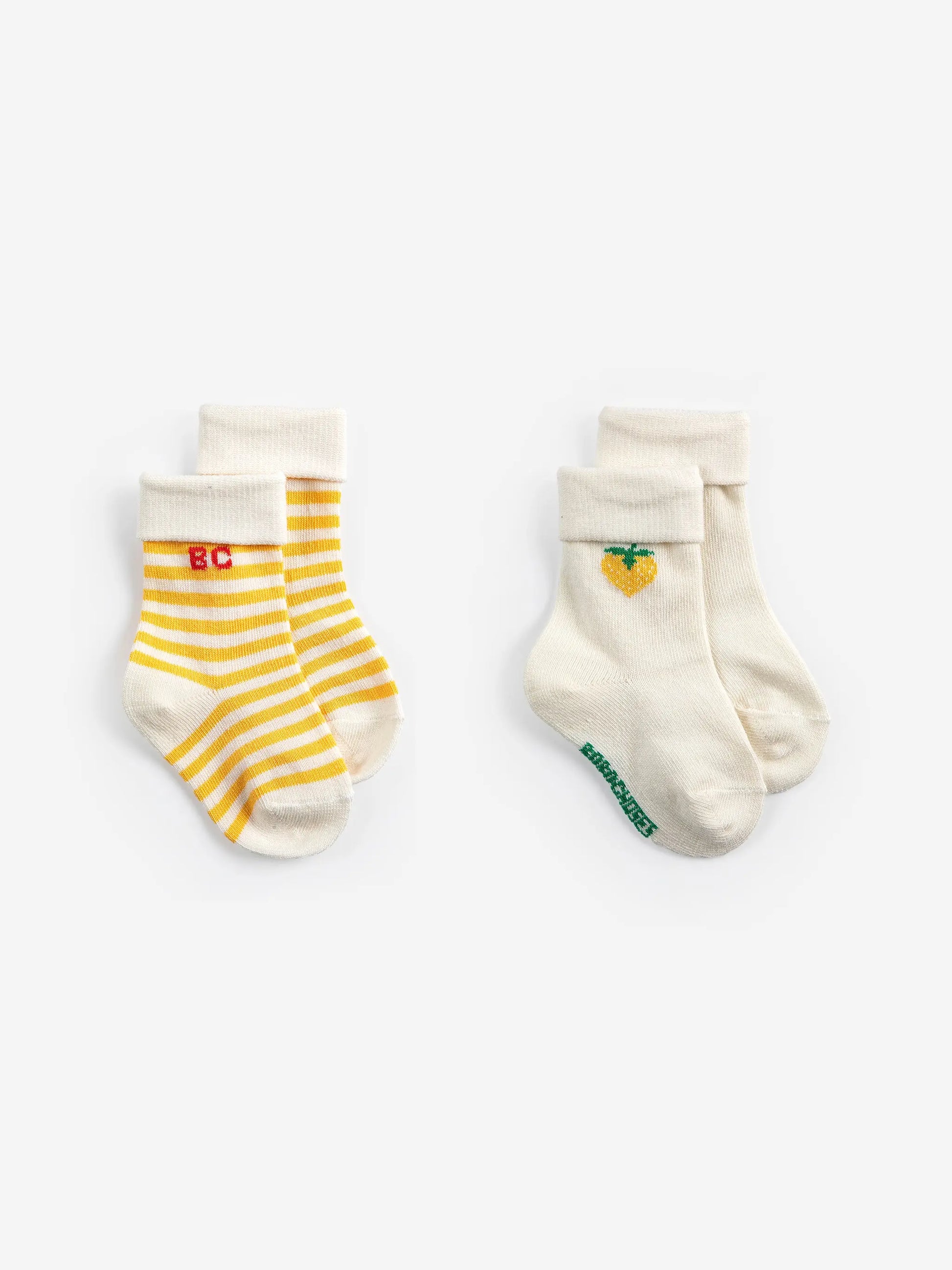 Pixel Strawberry short socks pack x 2 Bobo Choses BEBE Concept 