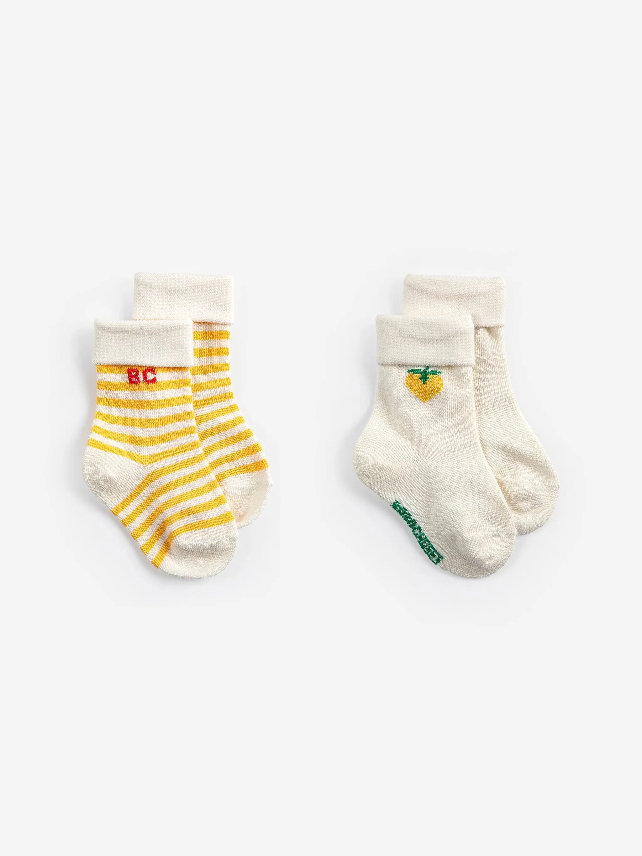 Pixel Strawberry short socks pack x 2 Bobo Choses BEBE Concept 