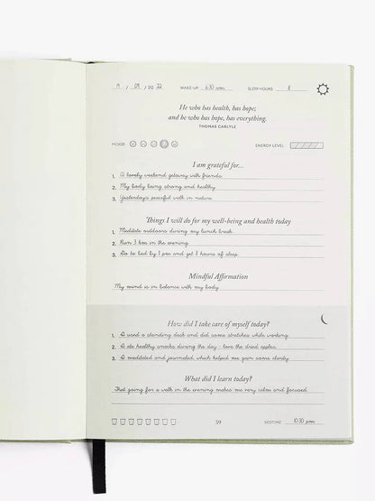 Notatnik The Five Minute Journal Fit Edition Intelligent Change BEBE Concept 