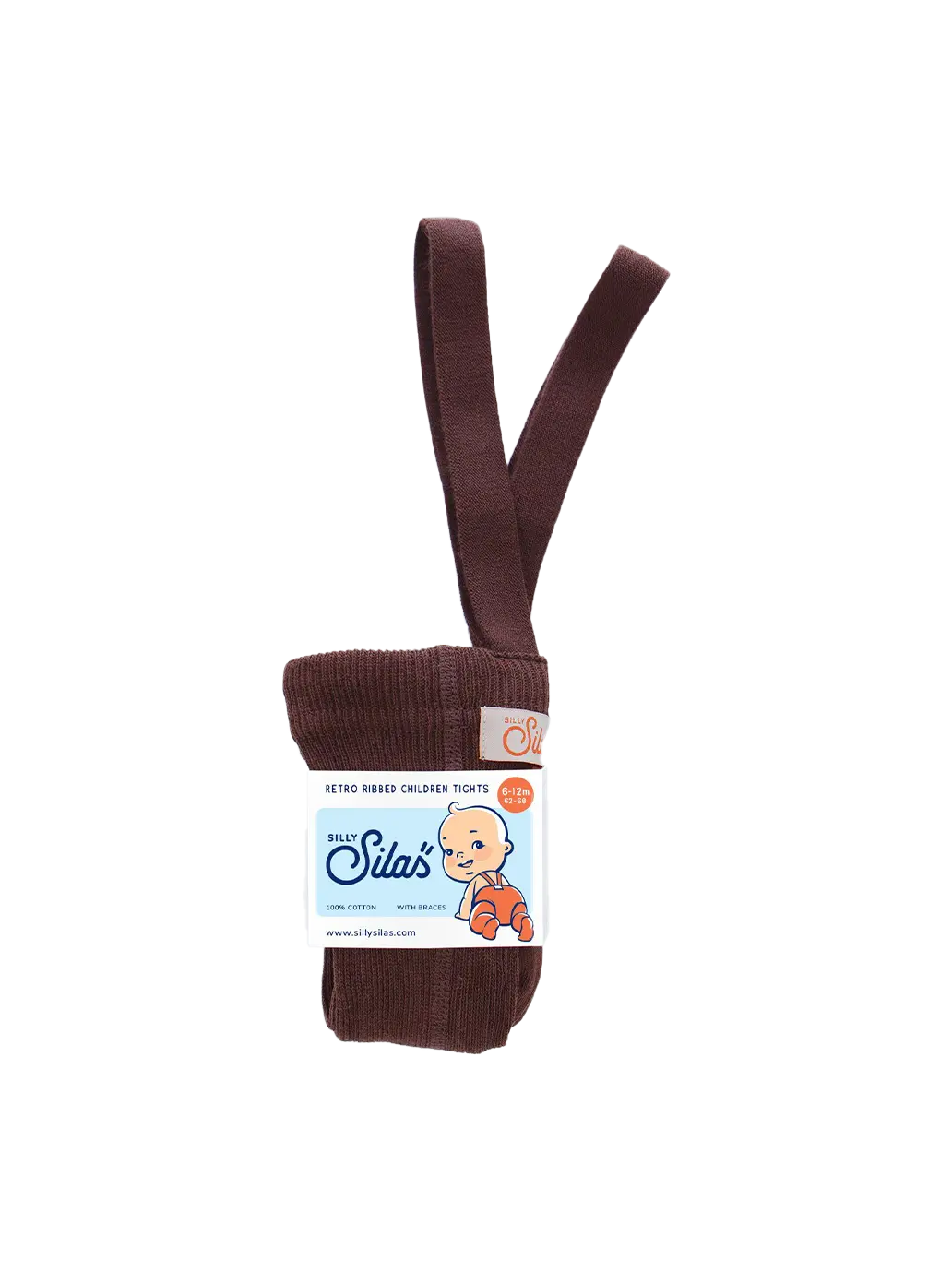 rajstopy z organicznej bawełny z szelkami w stylu vintage Silly Silas BÉBÉ Concept