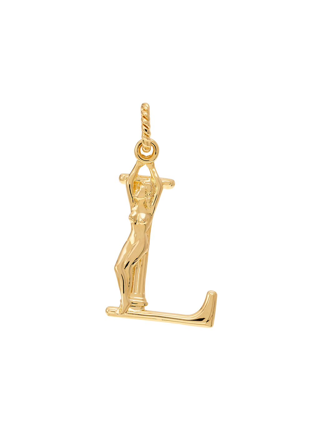 Pozłacana zawieszka Initial Muse Necklace Charm L