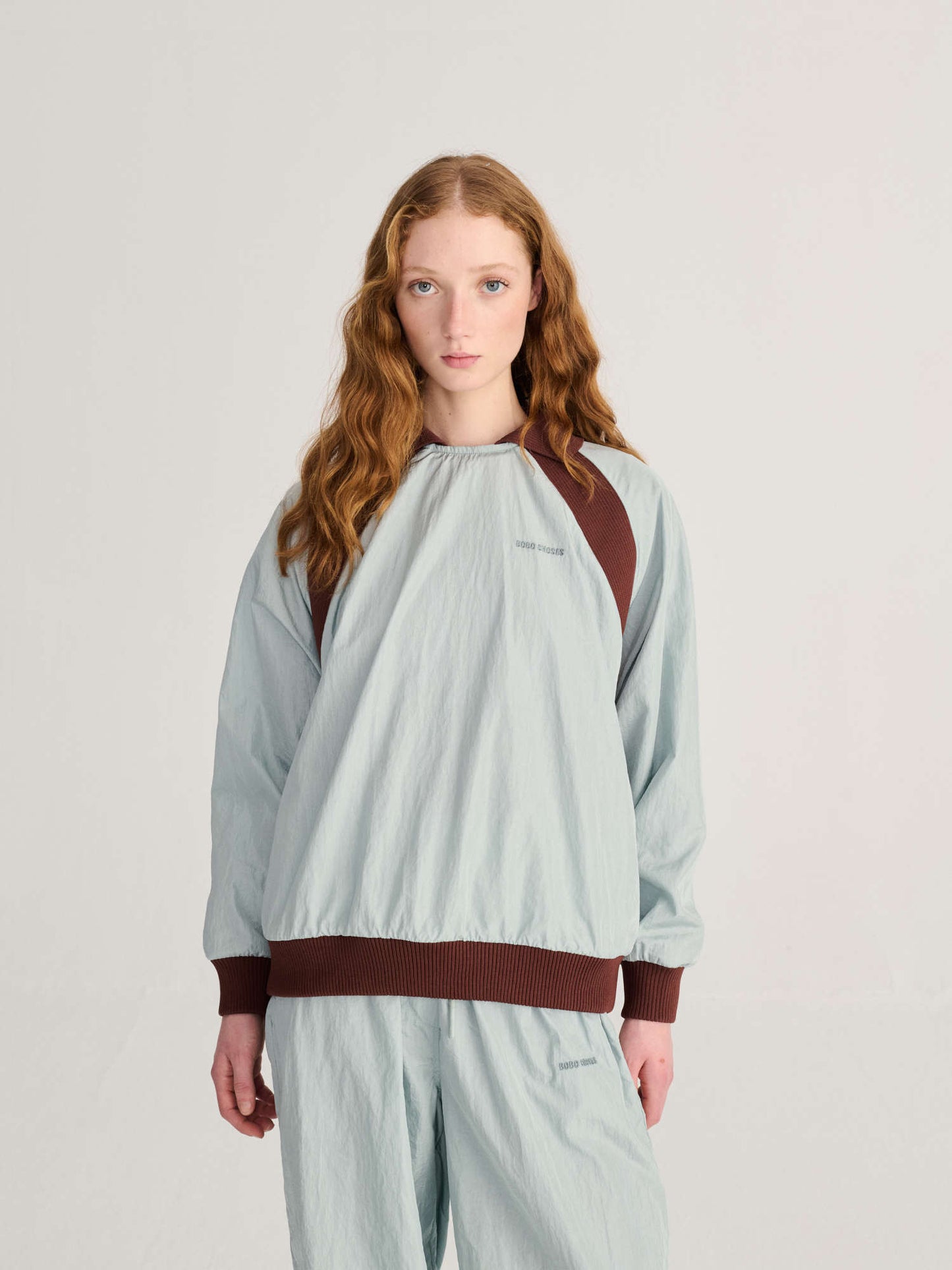 Shinny nylon sweatshirt