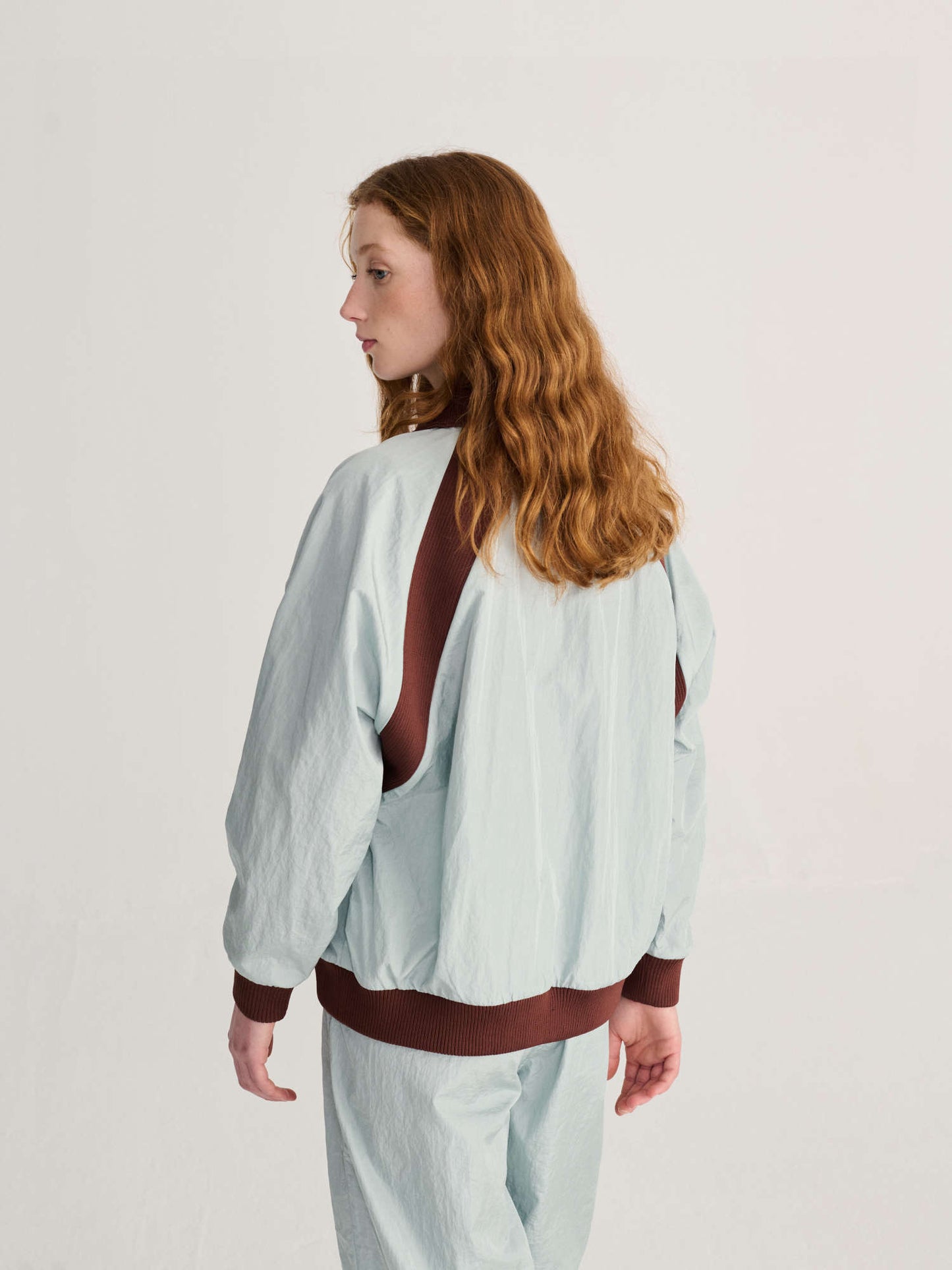 Shinny nylon sweatshirt