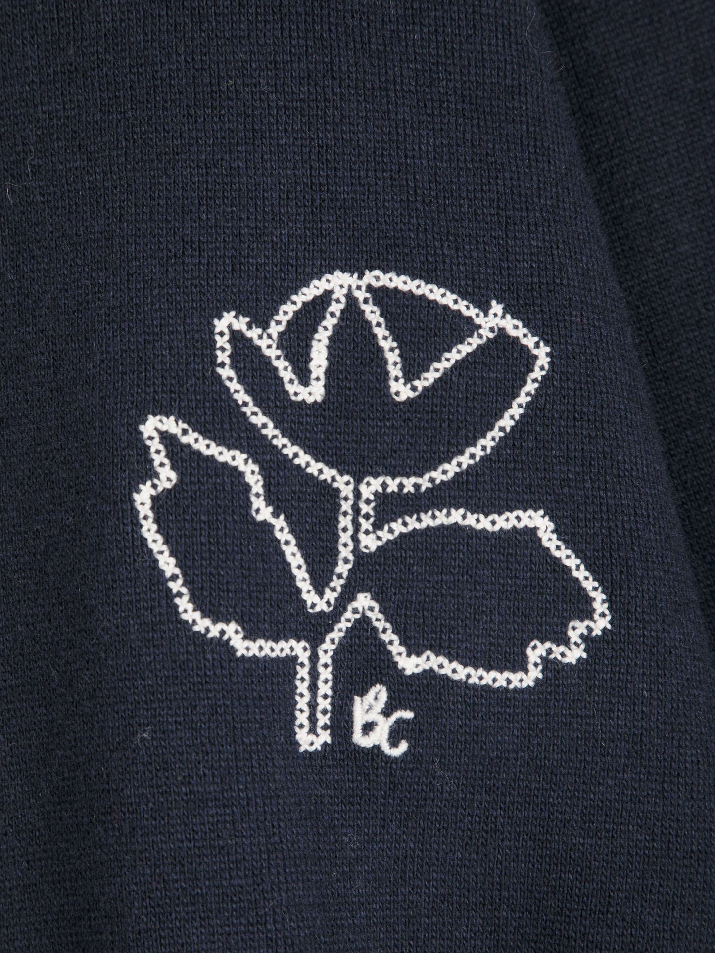 Vibrant Flower wool blend polo cardigan