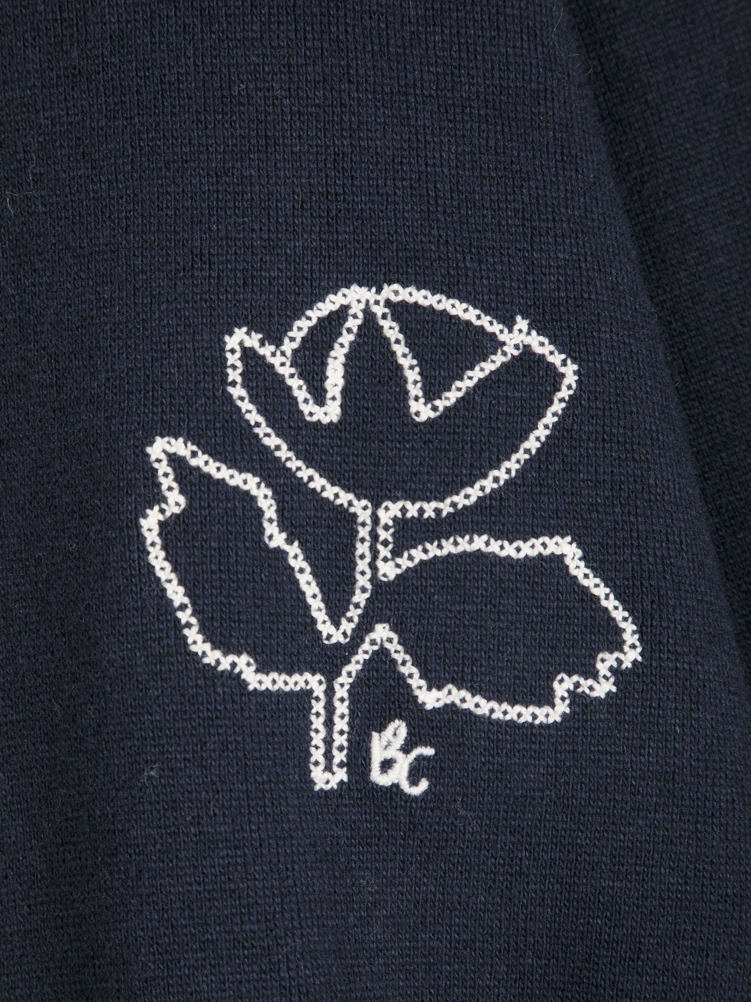 Vibrant Flower wool blend polo cardigan