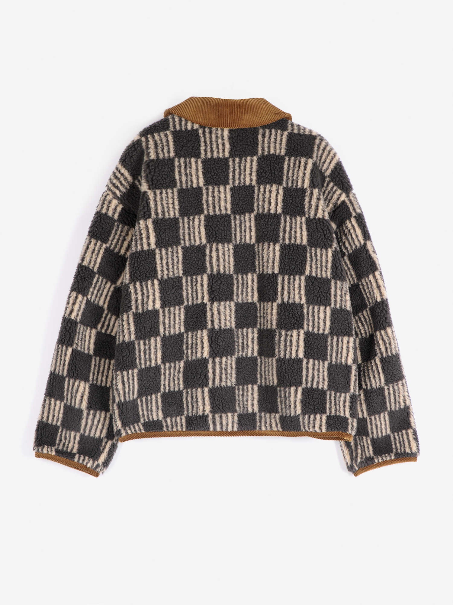 Almost Moiré all over sherpa jacket