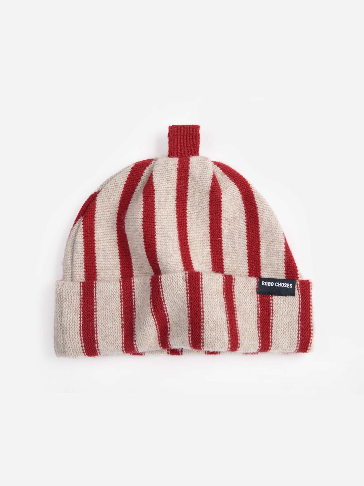 Merino wool striped beanie