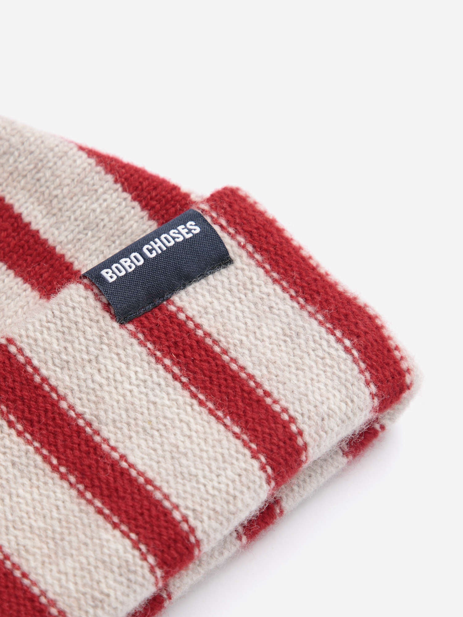 Merino wool striped beanie