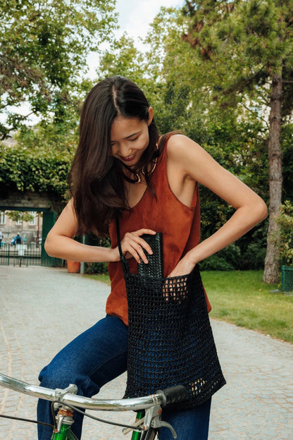 Skórzana pleciona torba Knit Hobo Dragon Diffusion BÉBÉ Concept 