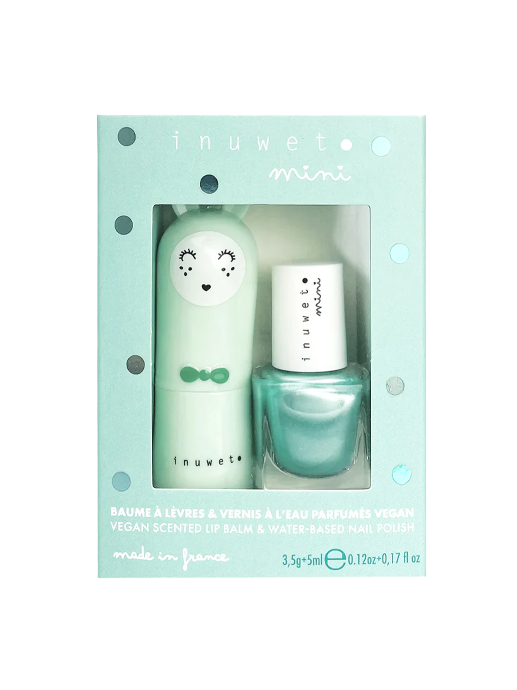 Zestaw dla dzieci Duo balsam do ust + lakier Inuwet BÉBÉ Concept 