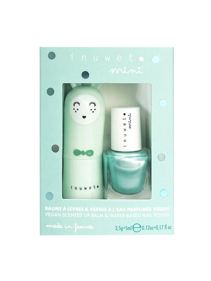 Zestaw dla dzieci Duo balsam do ust + lakier Inuwet BÉBÉ Concept 