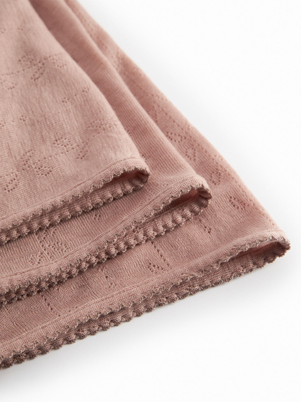 Kocyk niemowlęcy z wełny merino Alida Pointelle MarMar Copenhagen BÉBÉ Concept 