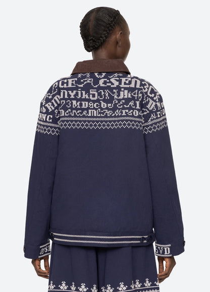 Kit embroidery jacket NAVY