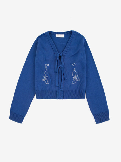 Summer trip bird cotton cropped cardigan Bobo Choses BEBE Concept 