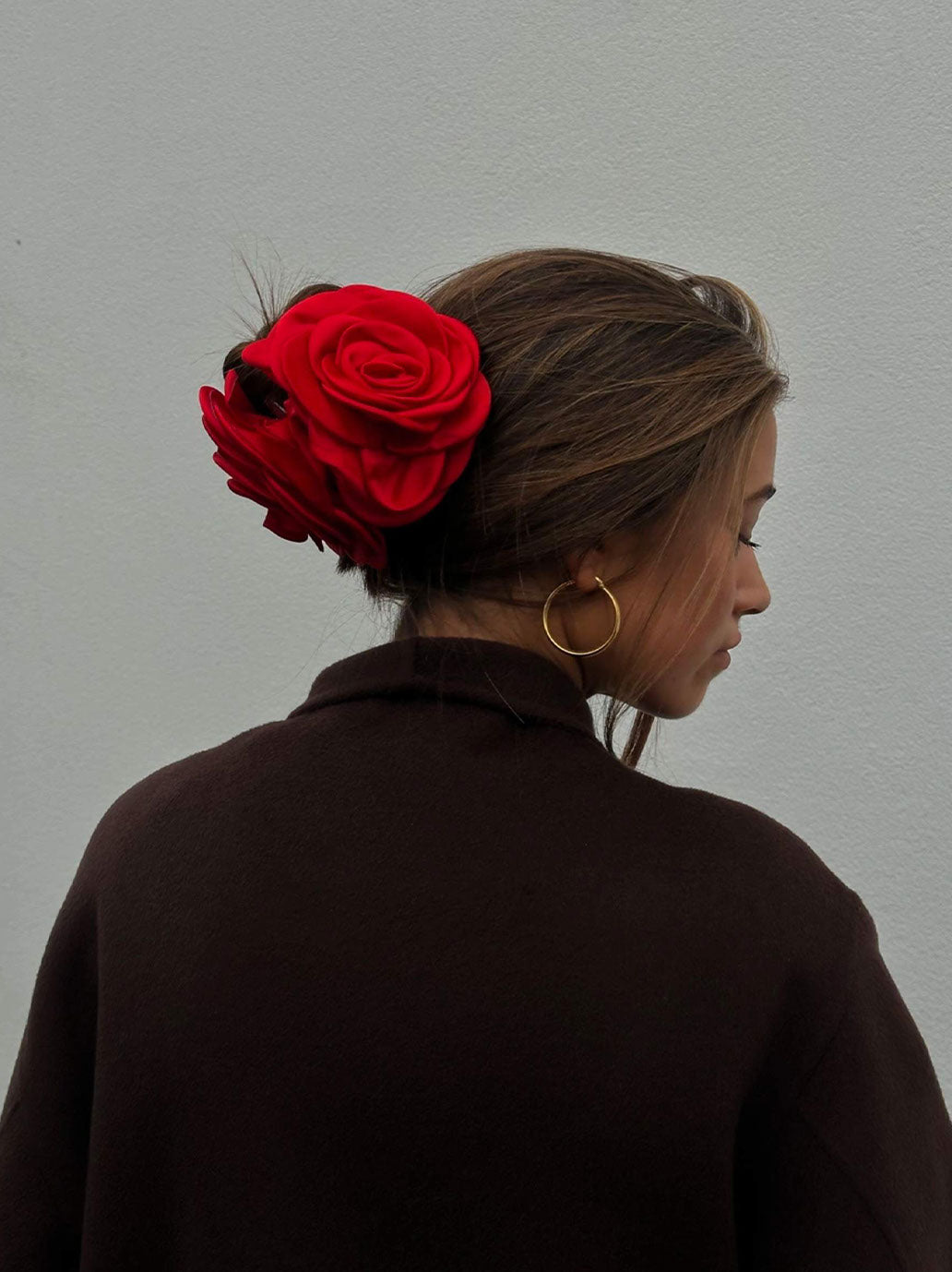 Klamra do włosów Giant Satin Rose Claw Pico BÉBÉ Concept 