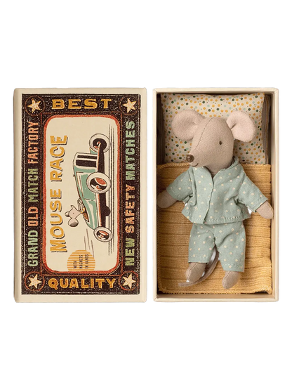 Myszka młodszy brat w pudełku po zapałkach Maileg BÉBÉ Concept 