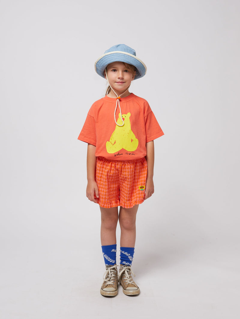 Spodenki Vichy ruffle woven shorts Bobo Choses BÉBÉ Concept 