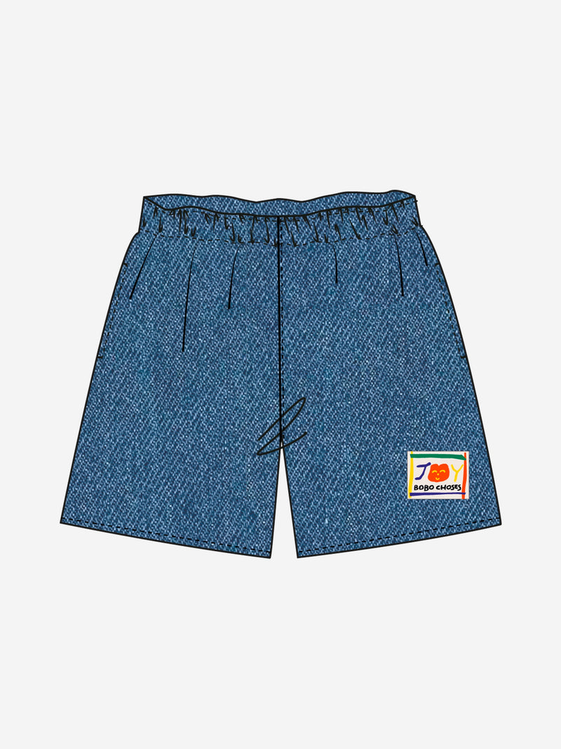 Spodenki Smiling mid denim bermuda shorts Bobo Choses BÉBÉ Concept 