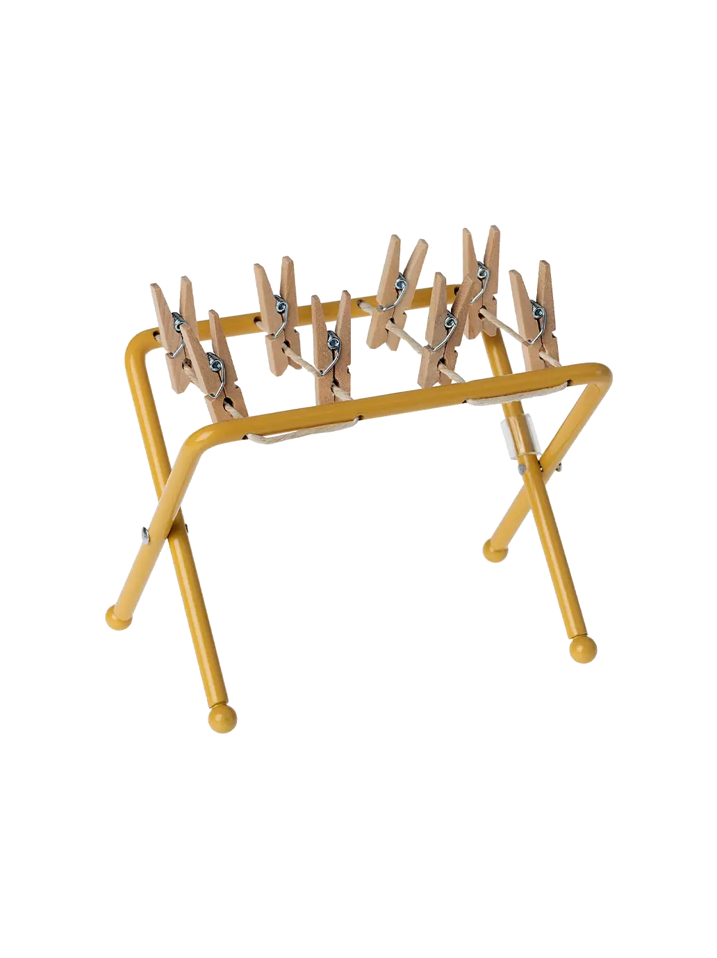 metalowa mini suszarka na pranie z drewnianymi przypinkami Maileg BEBE Concept 