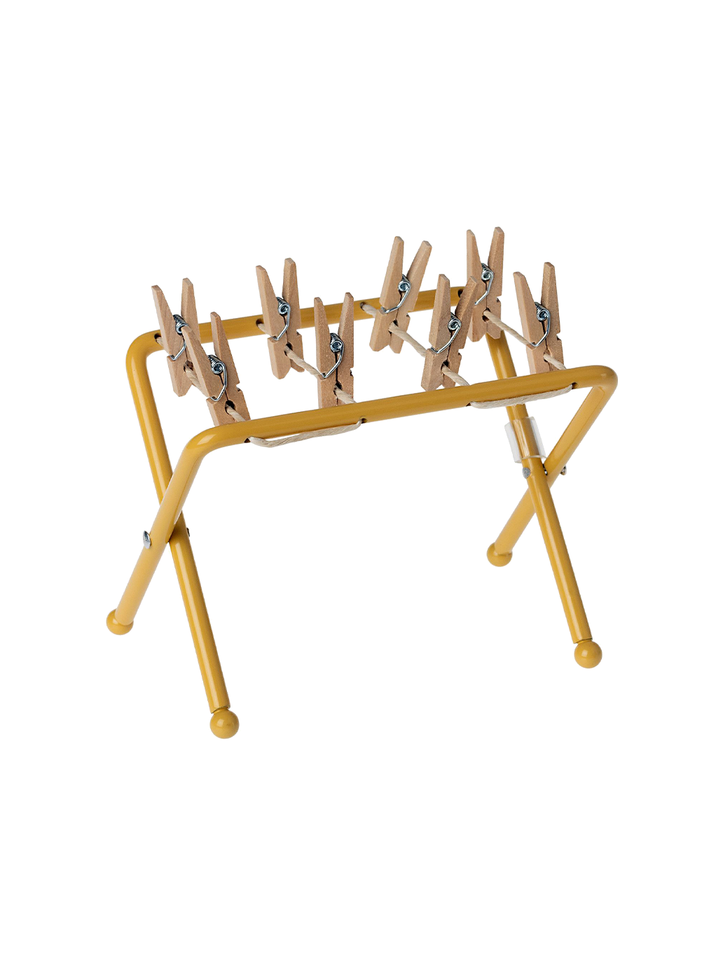 metalowa mini suszarka na pranie z drewnianymi przypinkami Maileg BÉBÉ Concept