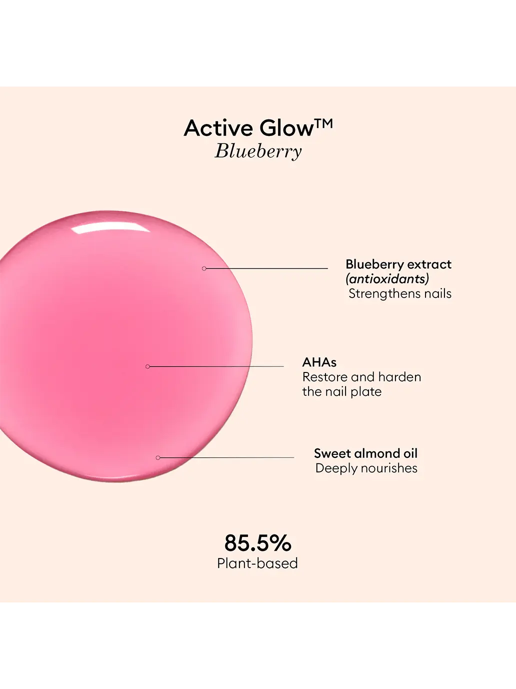 Pielęgnacyjny lakier do paznokci Active Glow Manucurist BEBE Concept 