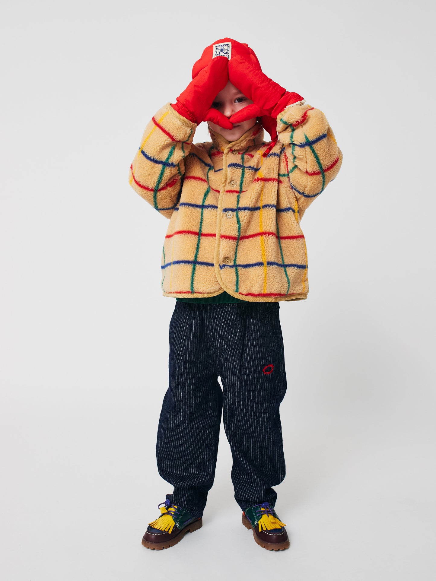 Color stripes sheepskin jacket Kids Bobo Choses BÉBÉ Concept 