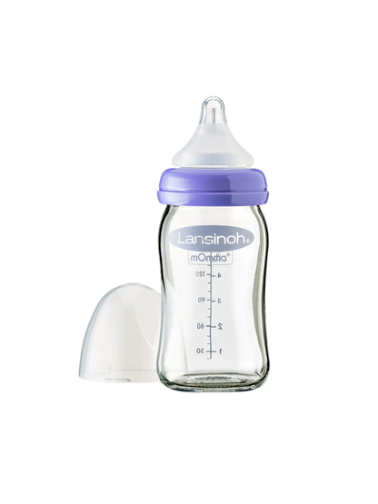 szklana butelka mOmma ze smoczkiem Natural Wave® Lansinoh BÉBÉ Concept