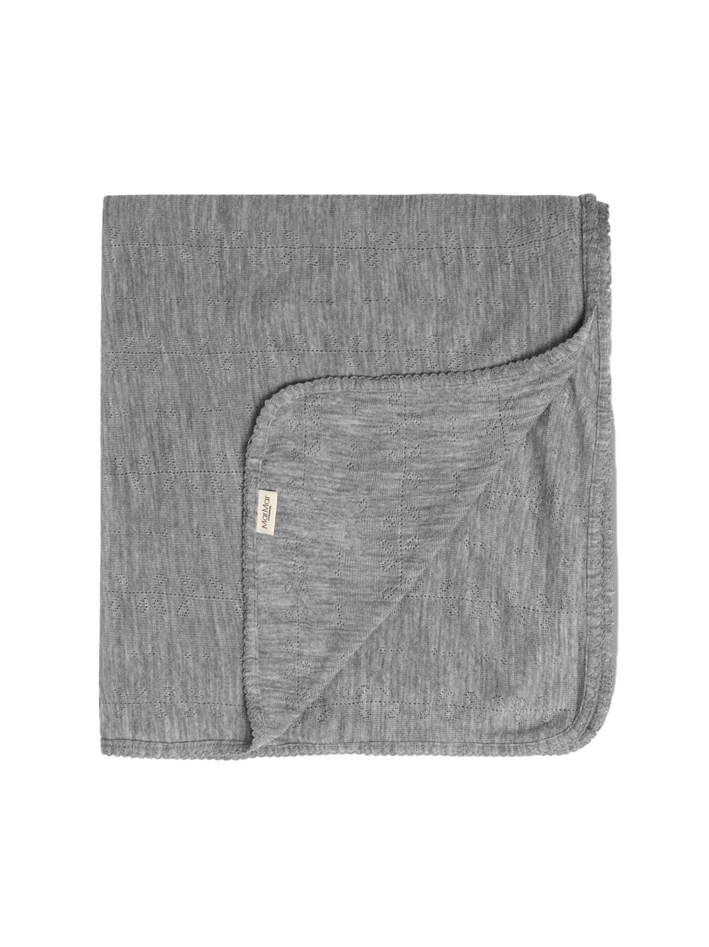 Kocyk niemowlęcy z wełny merino Alida Pointelle MarMar Copenhagen BÉBÉ Concept 