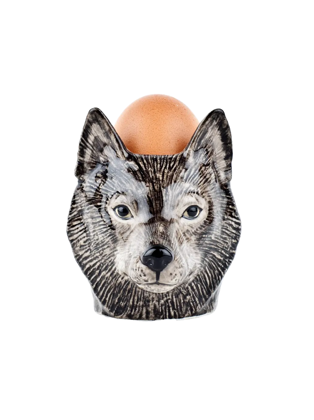 Eierbecher aus Keramik mit Gesicht