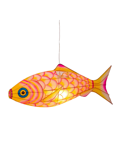 Ręcznie malowany lampion z jedwabiu Large Carp Petit Pan BÉBÉ Concept 