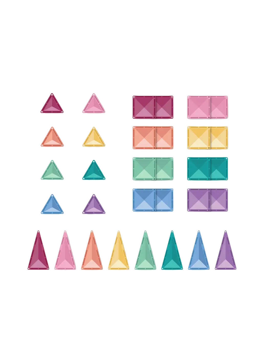 Klocki magnetyczne Pastel Mini Pack Connetix BÉBÉ Concept 