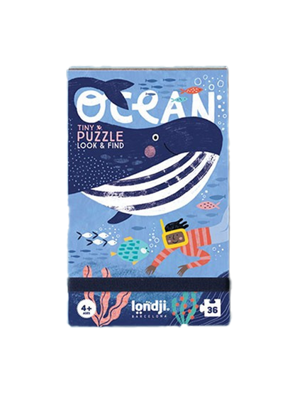 Puzzle kieszonkowe z grą obserwacyjną Ocean Londji BÉBÉ Concept 