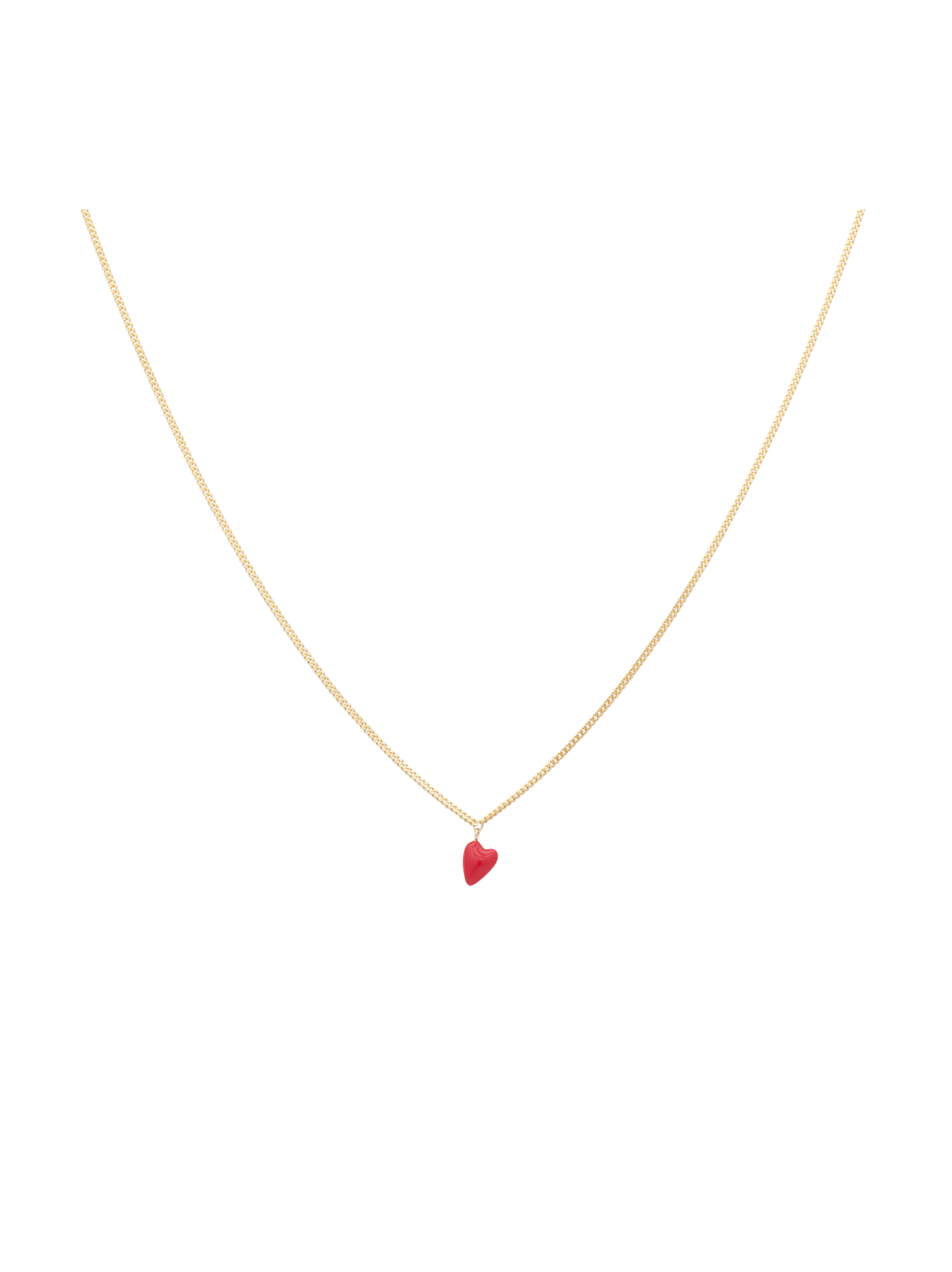 Naszyjnik Heart Beat GOLDPLATED / RED