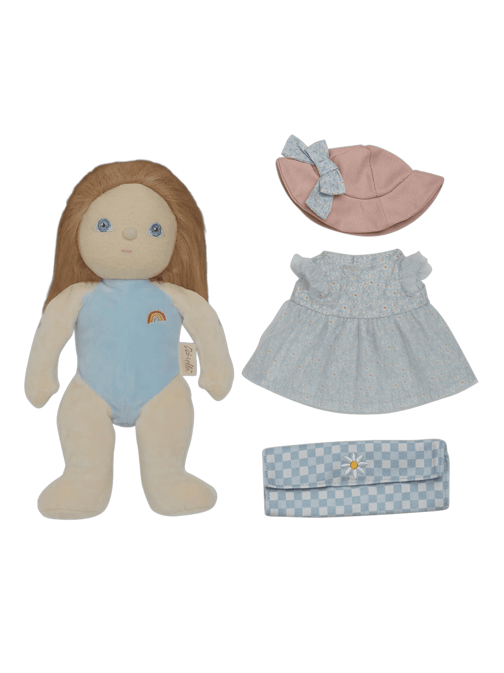 Miękka lalka w ubranku Dress Me Dinky Olli Ella BÉBÉ Concept 
