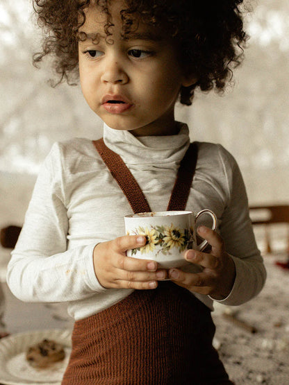 rajstopy z organicznej bawełny z szelkami w stylu vintage Silly Silas BÉBÉ Concept