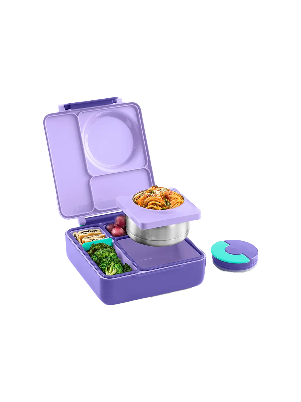OmieBox lunchbox z termosem i przegródkami PURPLE PLUM