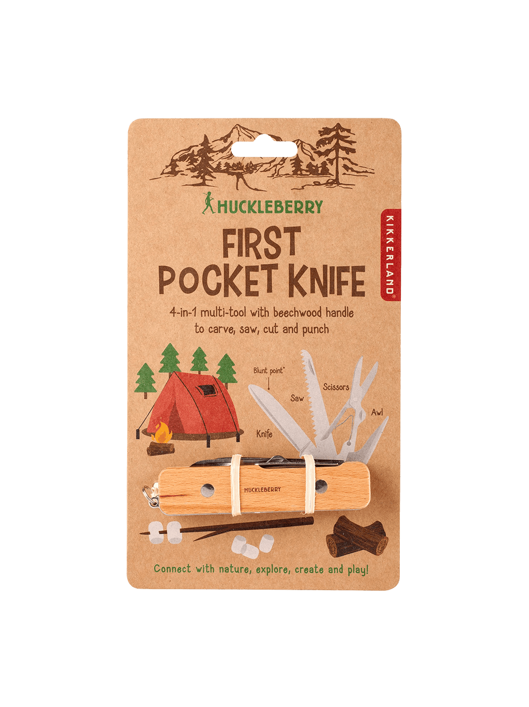 Pierwszy scyzoryk Huckleberry My First Pocket Knife Kikkerland BÉBÉ Concept 