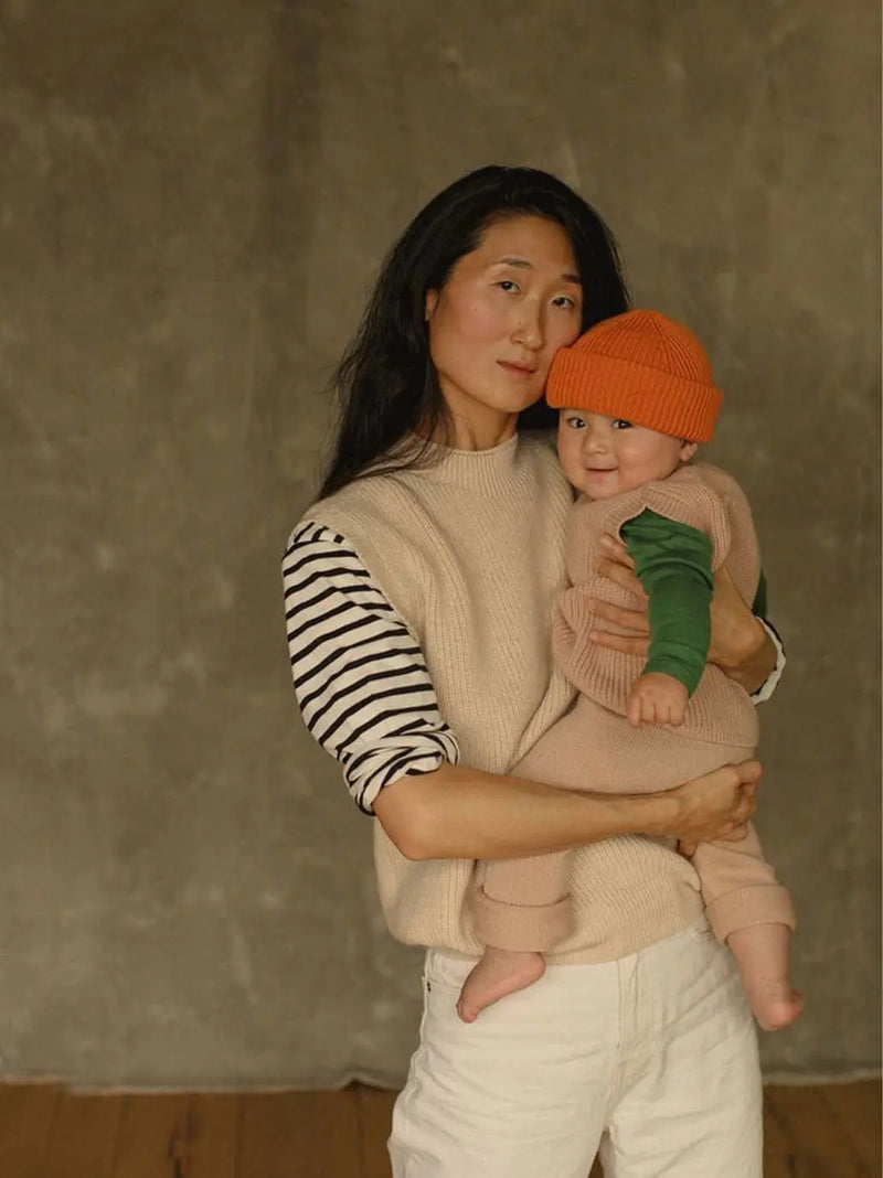 Kamizelka merino dla niemowląt Harvey vest Hvid BÉBÉ Concept 