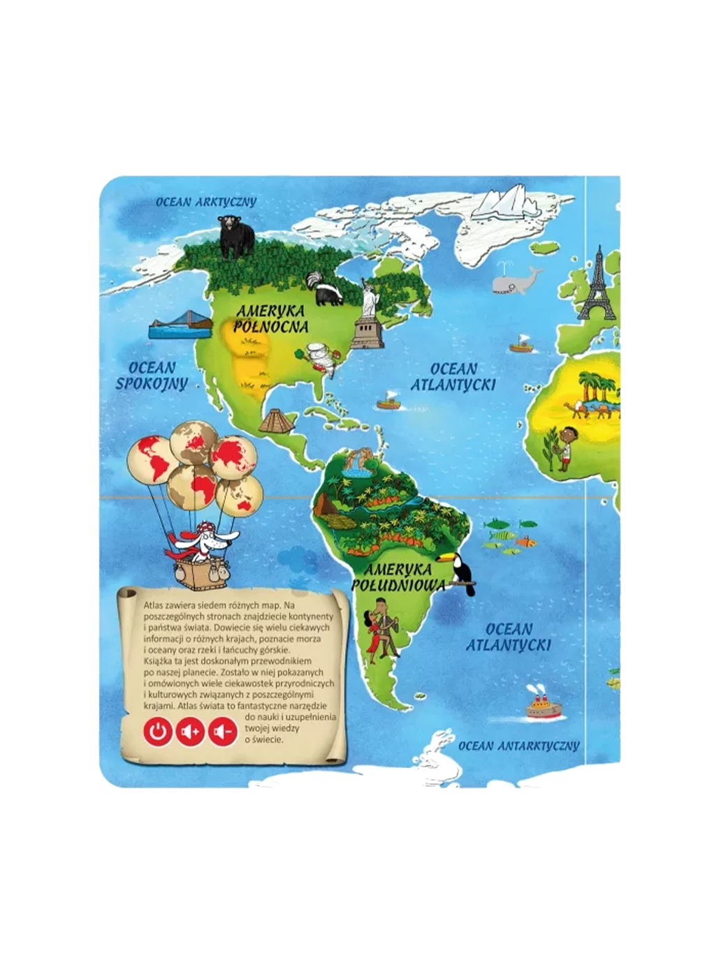 Atlas świata. Książka interaktywna Albi BÉBÉ Concept 