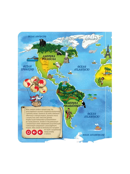 Atlas świata. Książka interaktywna Albi BÉBÉ Concept 